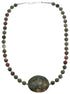Southwest Unakite Bead Necklace KX121080